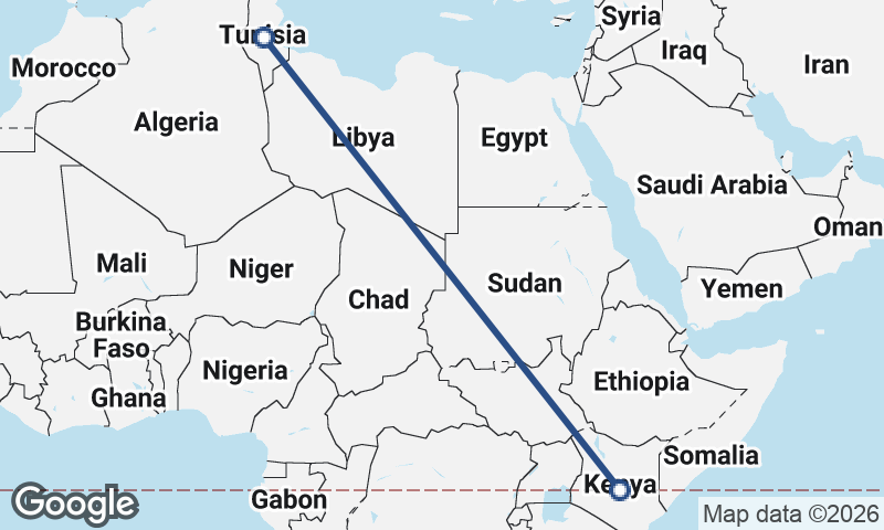 Kenya to Tunisia