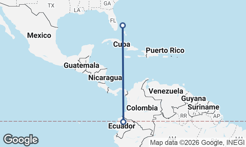 Quito to Freeport City