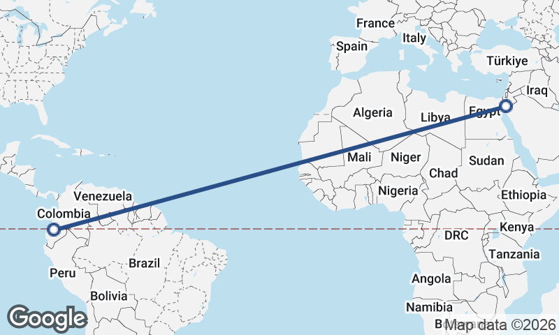 Quito to Al ‘Aqabah