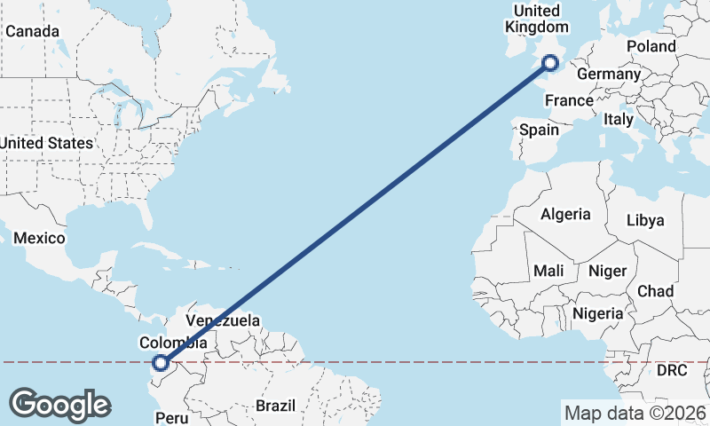 Quito to Southampton