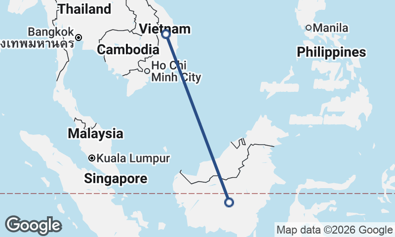 Indonesia to Vietnam