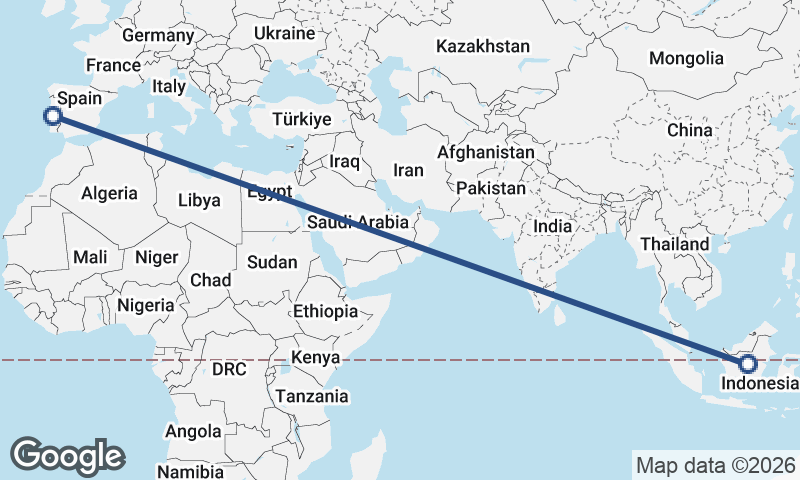 Indonesia to Portugal