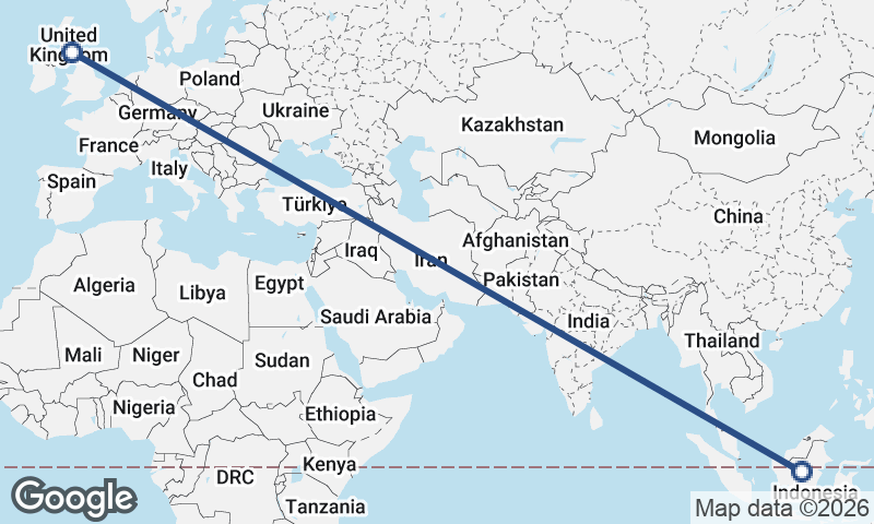 Indonesia to United Kingdom