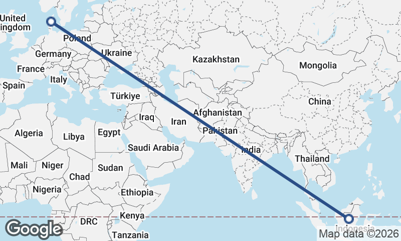 Indonesia to Denmark