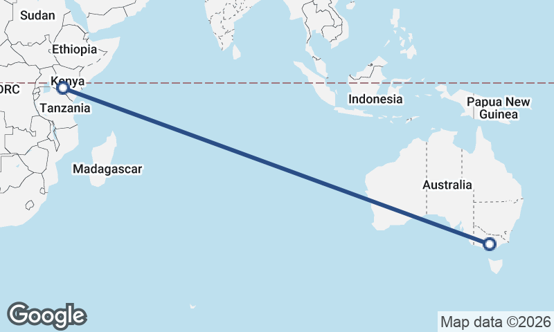 Nairobi to Melbourne