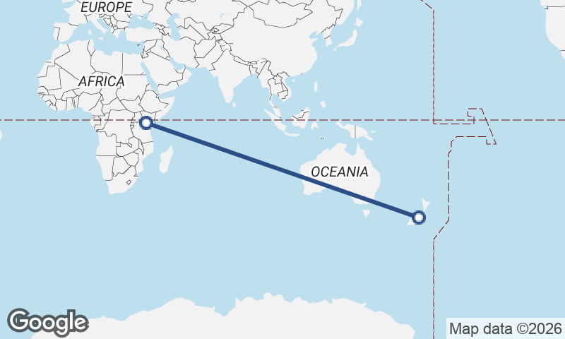 Nairobi to Christchurch
