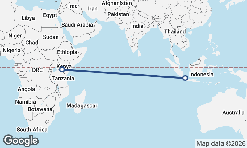 Nairobi to Jakarta