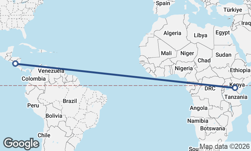 Nairobi to Managua