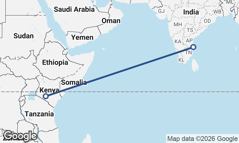 Nairobi to Chennai