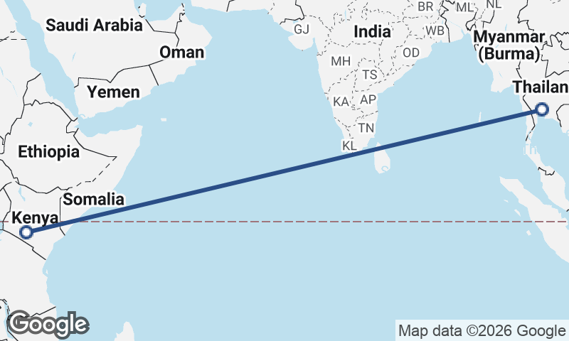 Nairobi to Bangkok
