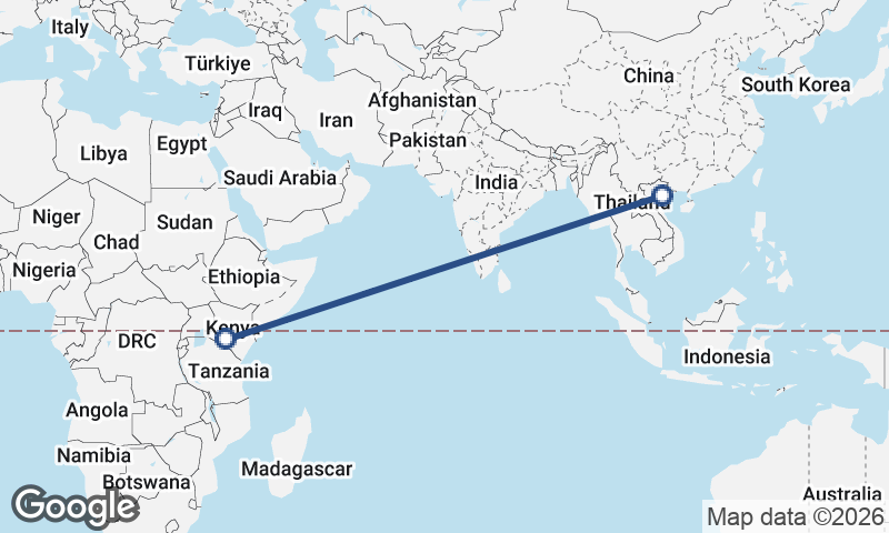 Nairobi to Hanoi