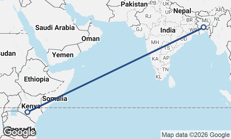 Nairobi to Dhaka