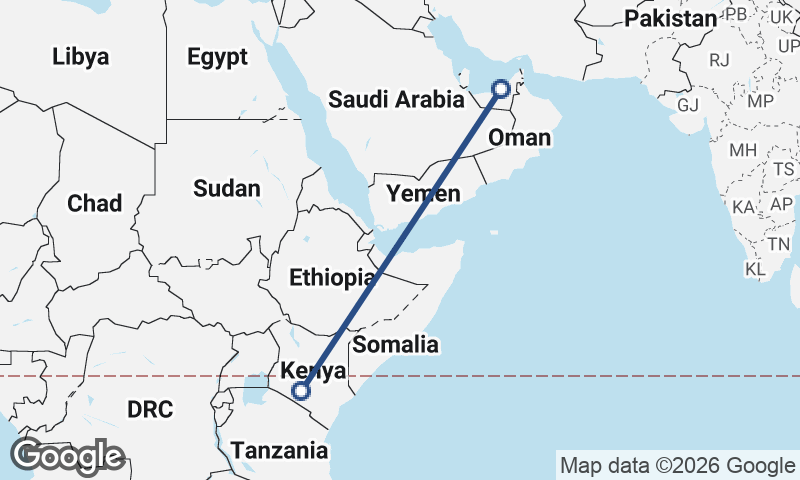 Nairobi to Abu Dhabi
