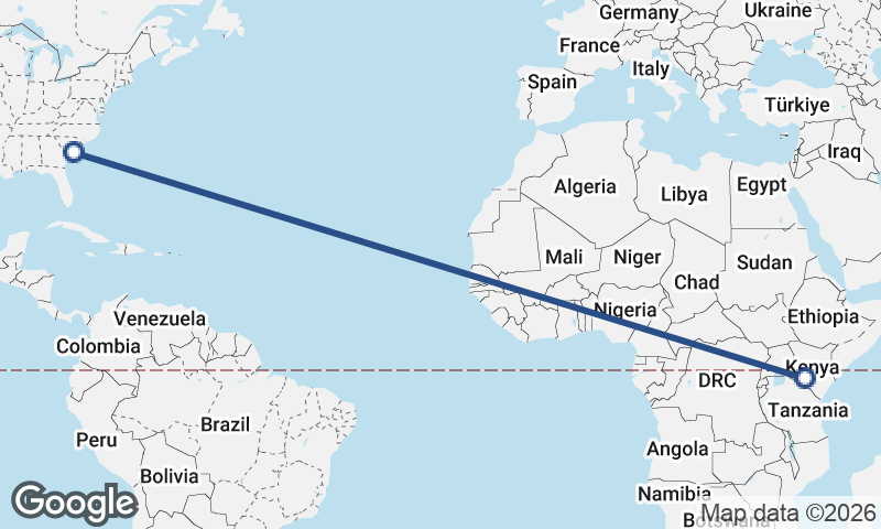 Nairobi to Charleston