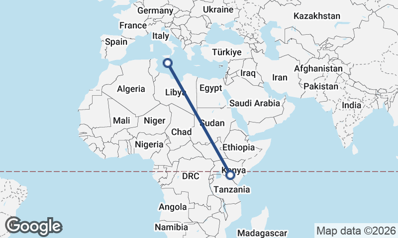 Nairobi to Valletta