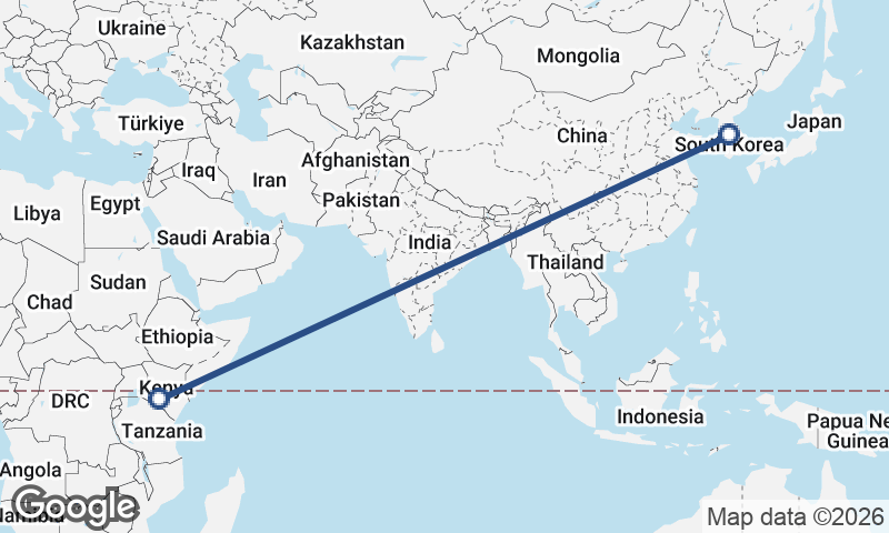 Nairobi to Seoul