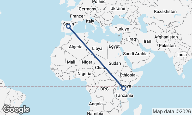 Nairobi to Madrid