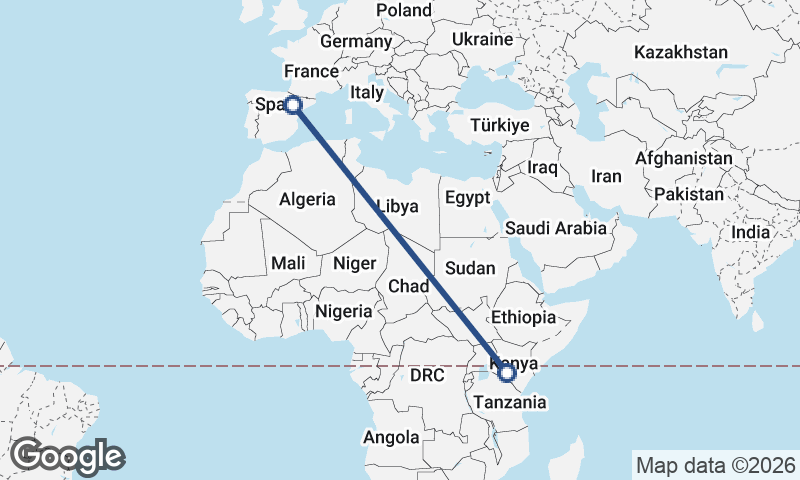 Nairobi to Zaragoza