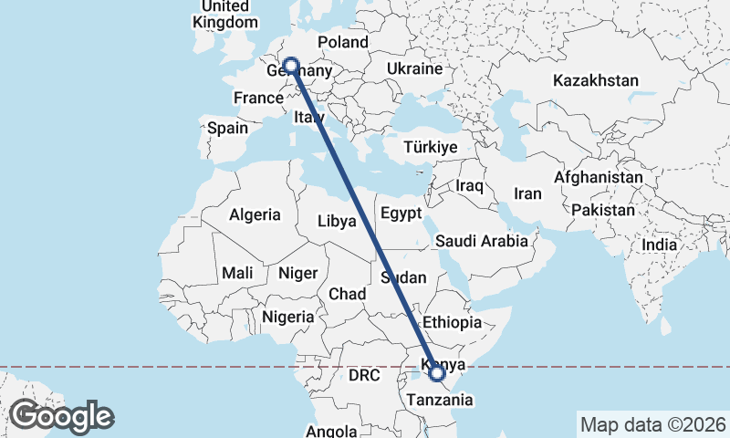 Nairobi to Frankfurt