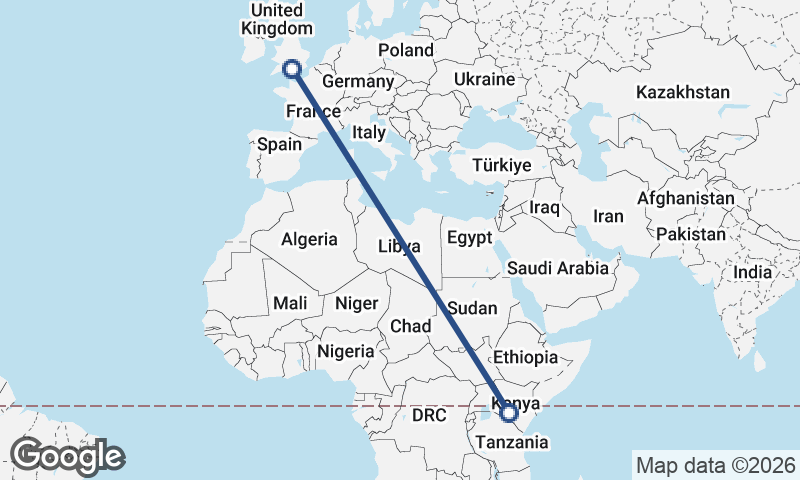 Nairobi to Southampton