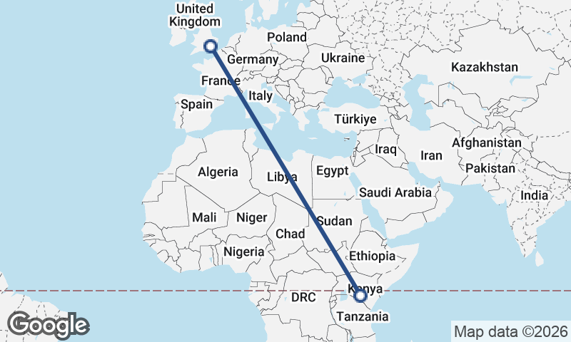 Nairobi to London