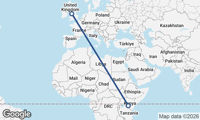 Nairobi to Liverpool