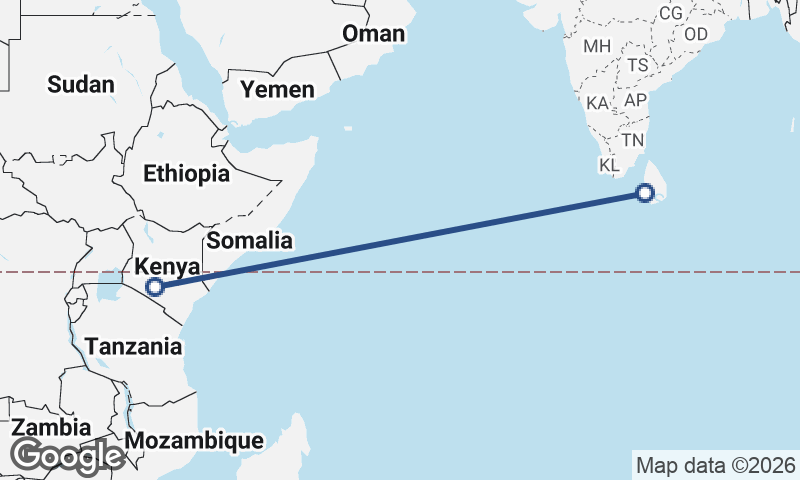 Nairobi to Colombo