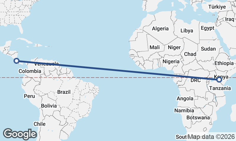 Nairobi to San José