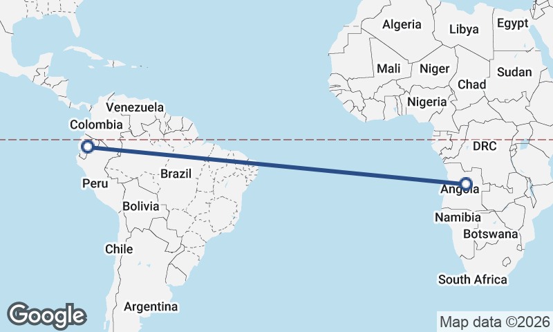 Ecuador to Angola