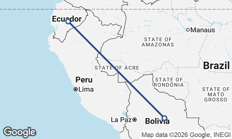 Ecuador to Bolivia