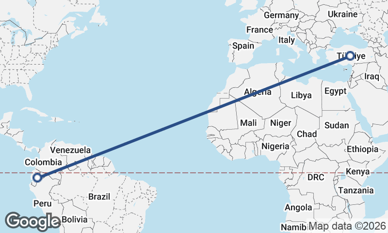 Ecuador to Turkey