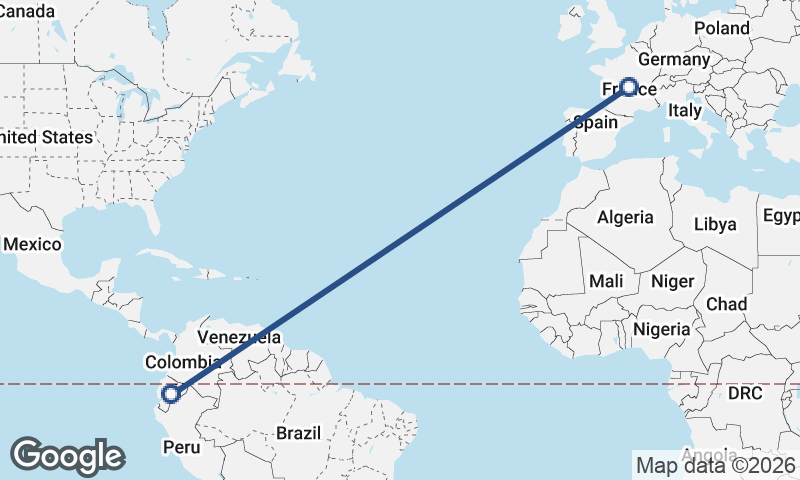 Ecuador to France