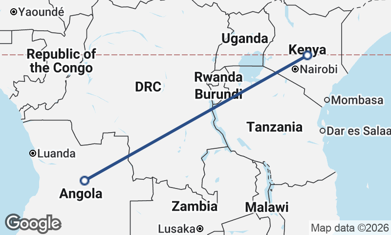 Angola to Kenya