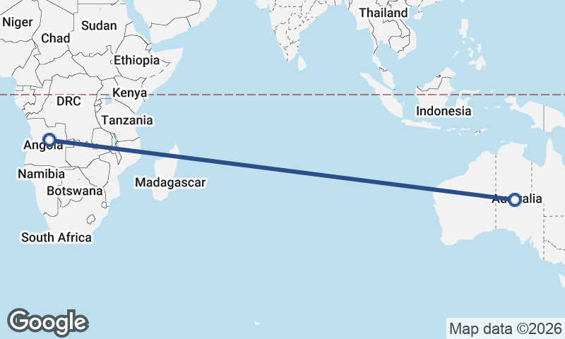 Angola to Australia