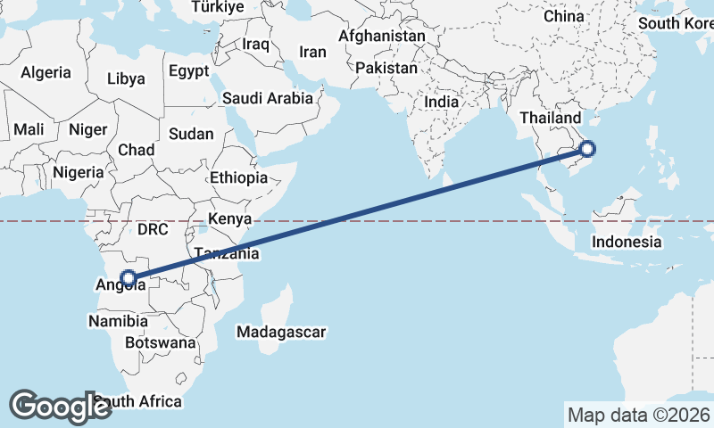 Angola to Vietnam