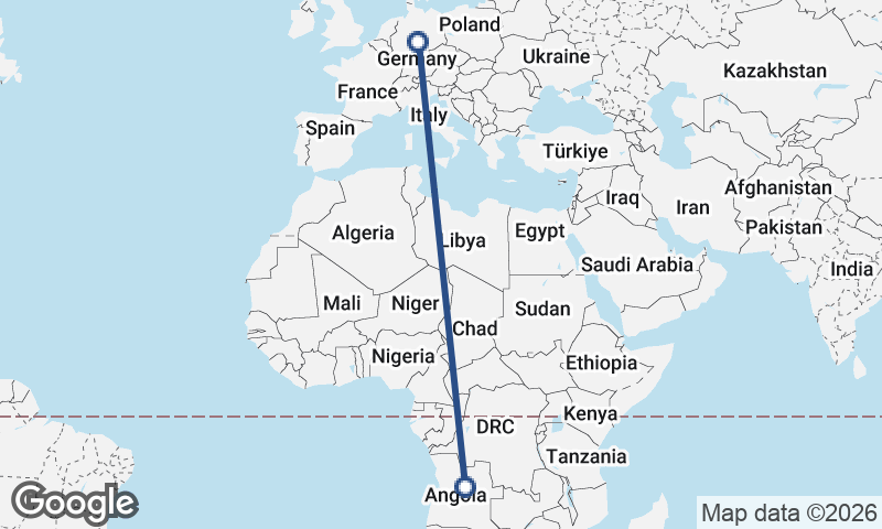 Angola to Germany