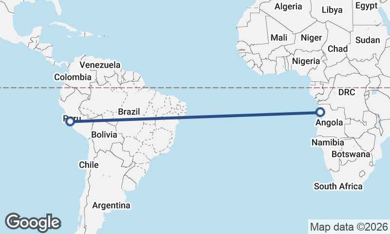 Lima to Luanda