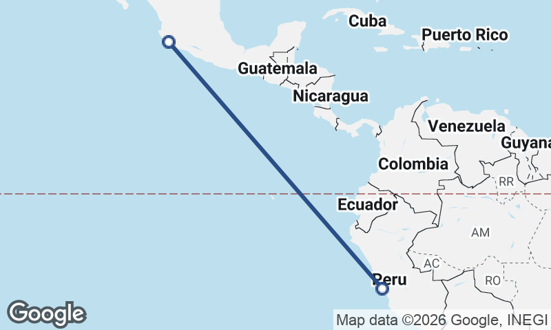 Lima to Manzanillo