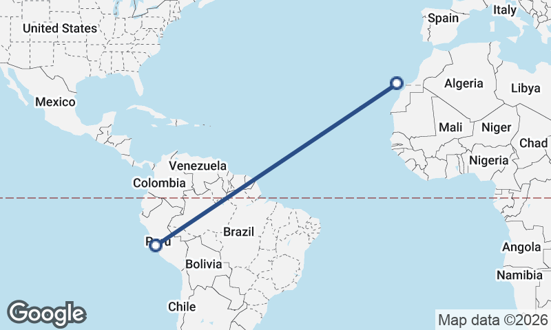 Lima to Las Palmas de Gran Canaria