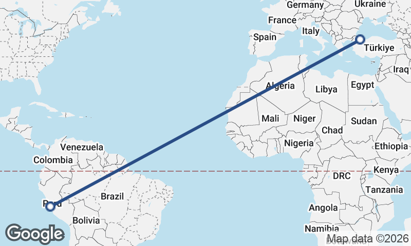 Lima to Istanbul