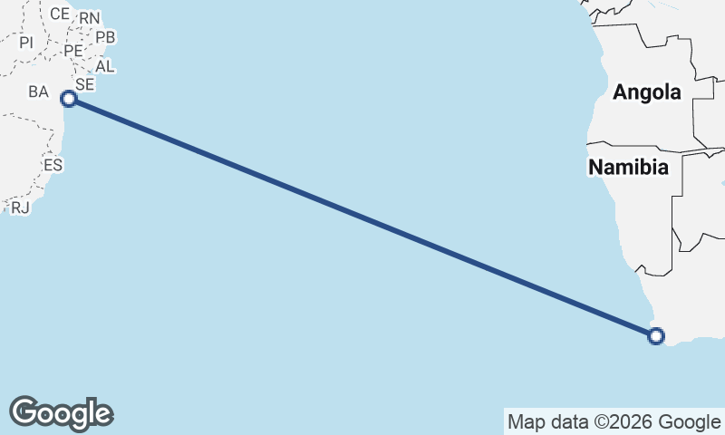 Salvador to Cape Town