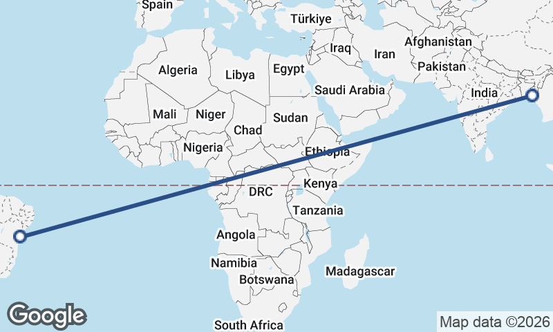 Salvador to Chittagong