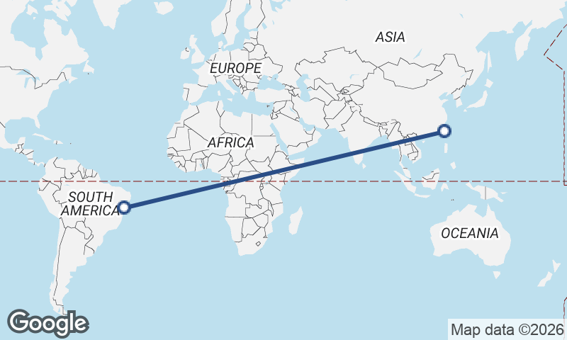 Salvador to Taichung