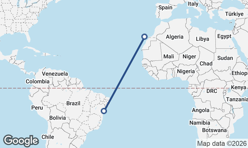 Salvador to Las Palmas de Gran Canaria