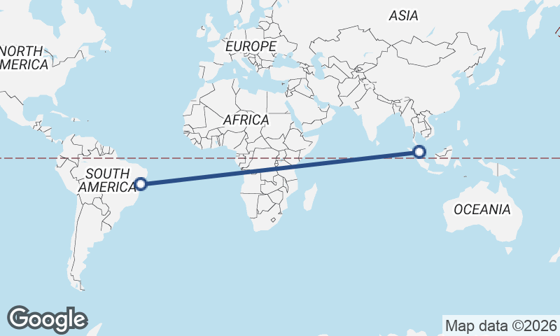 Salvador to Kuala Lumpur