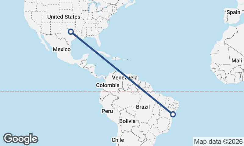 Salvador to Fort Worth