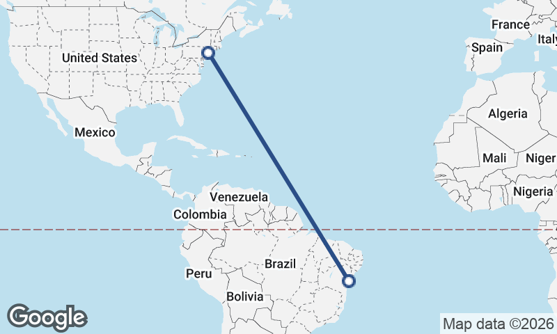 Salvador to New York