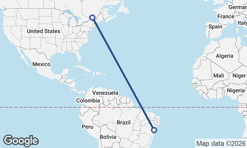 Salvador to Montréal