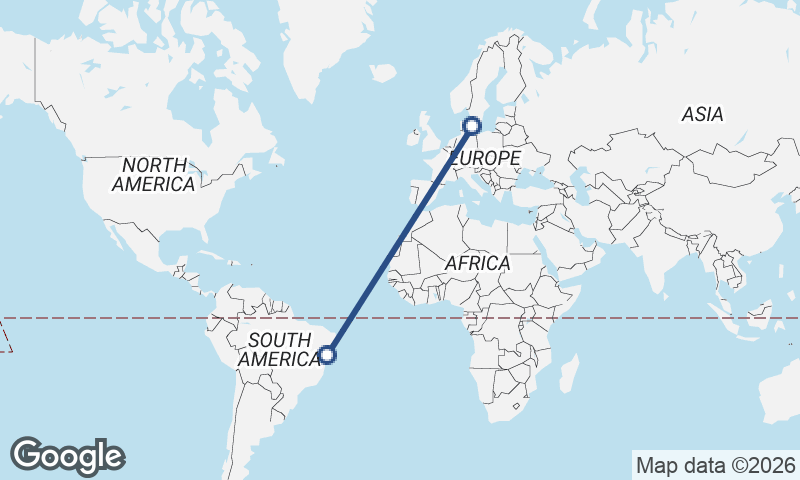 Salvador to Copenhagen