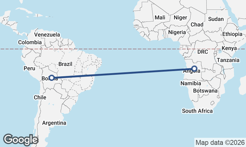 Bolivia to Angola